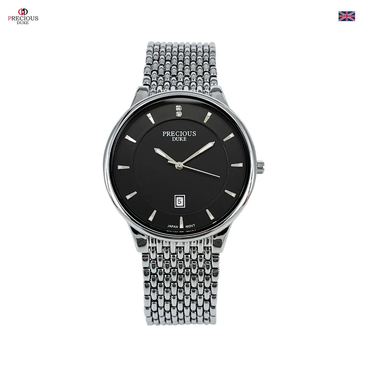 PRECIOUS DUKE Ultra-Thin Gold Men’s Business Watch –  Titanium Band