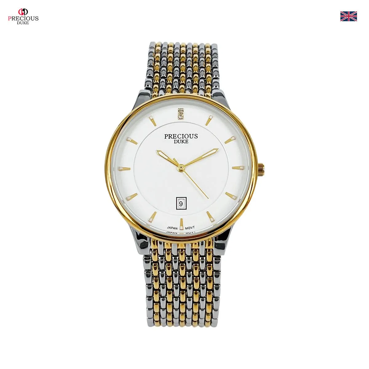 PRECIOUS DUKE Ultra-Thin Gold Men’s Business Watch –  Titanium Band