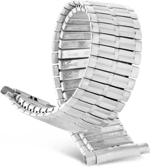 premiere comprehend hairdo 16-22mm, Straight End with No Clasp, Long Speidel Men??s Stainless Steel Comfortable Stretch Watch Band Silver Tone Replacement Strap, 