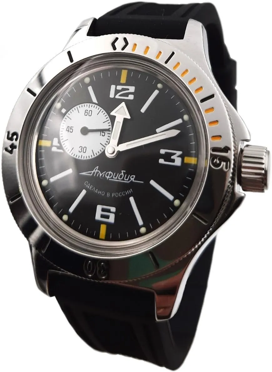 Proof 200m Vostok Original Mens vulnerable ensue Watch Amphibia 12073B Mechanical Self-Winding Water 