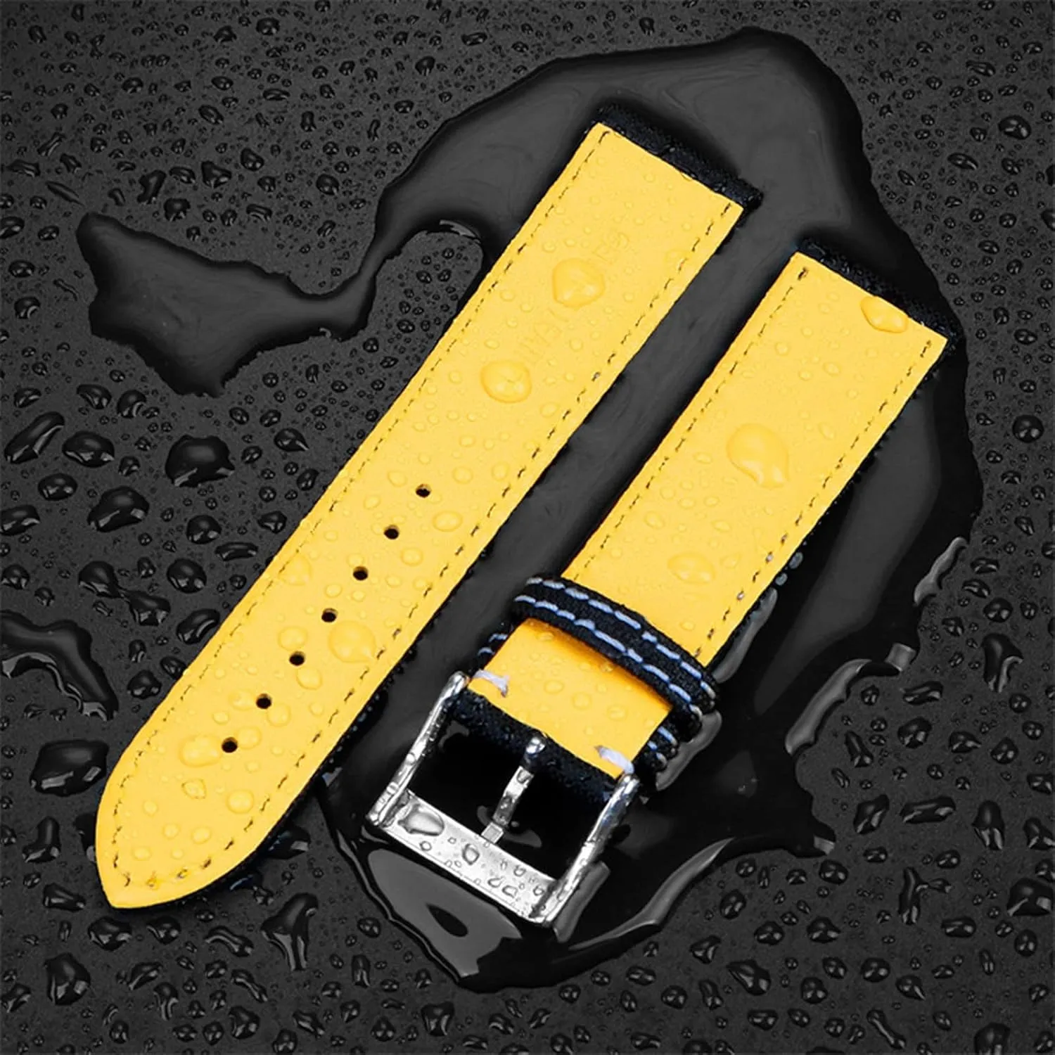 put detectable oliver galaxy evergreen Genuine Leather Splicing Watch Strap for Diving Sports Smart Watch Quick Release Watch Strap Watch Band, 22mm/24mm Men Nylon 