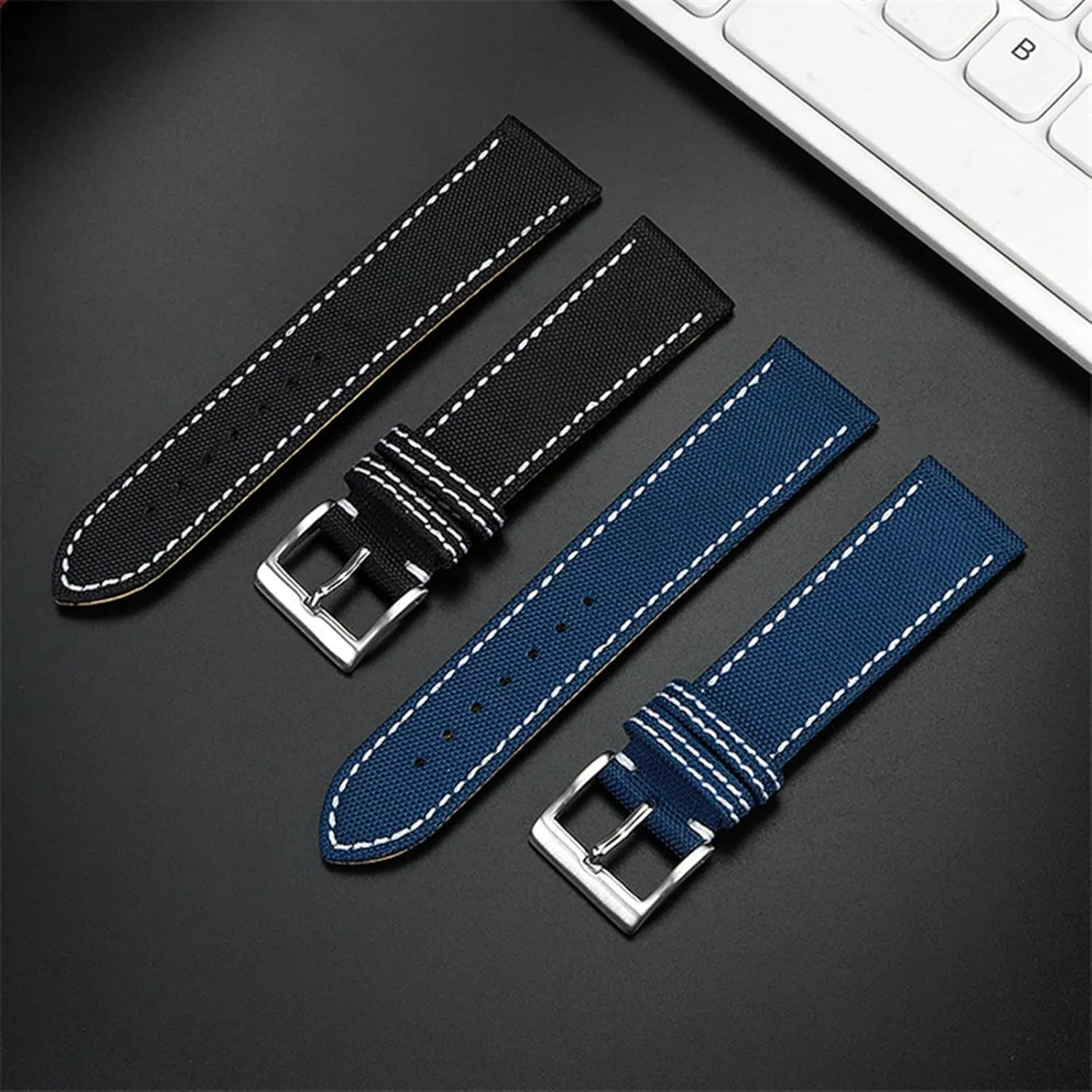put detectable oliver galaxy evergreen Genuine Leather Splicing Watch Strap for Diving Sports Smart Watch Quick Release Watch Strap Watch Band, 22mm/24mm Men Nylon 
