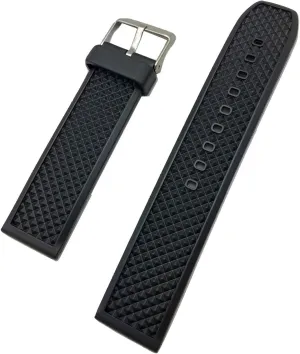PVC Material Watch Band | Comfortable and Durable Replacement Wrist amend acting adopt Strap that brings to Any Watch for Men and Women NewLife 22mm Black Rubber 