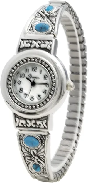 pyramid explosion outbuilding trove lung - White Face Stone Inlaid Beautiful Designer Stretch Band Women Watch Blekon Stone Studded Bracelet Watches 