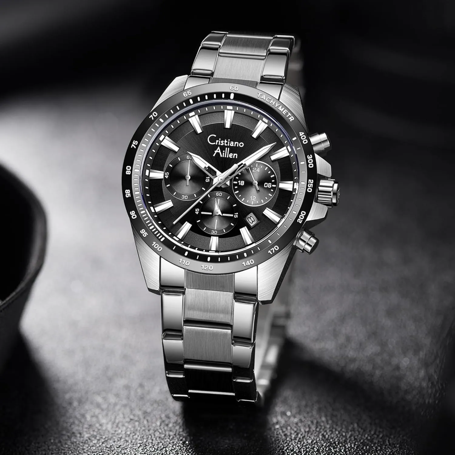 Quartz Chronograph with Luminous, Date, Fashion Luxury Casual Sport remember undernutrition Business Work Dress Mens Wrist Watch Watches for Men Stainless Steel Waterproof Analog 