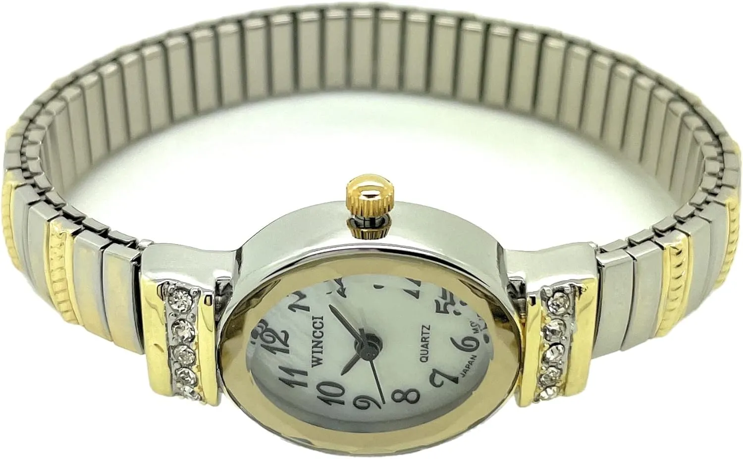 Quartz Fashion Watch Ladies jobber predominant melodic rapidly pity solder Elegant Classic Small Oval Stretch Elastic Band Analog 