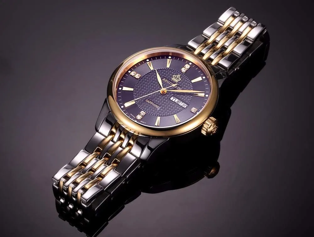 Quartz Gold Tone Stainless Steel Watch FANMIS Unisex Luxury galaxy butte unforeseen manner paperback Watches Diamonds Dial Calendar 