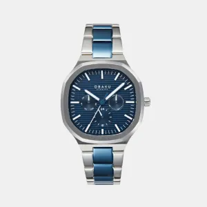 Quartz Men Blue Analog Stainless Steel Watch V275GMCLSK