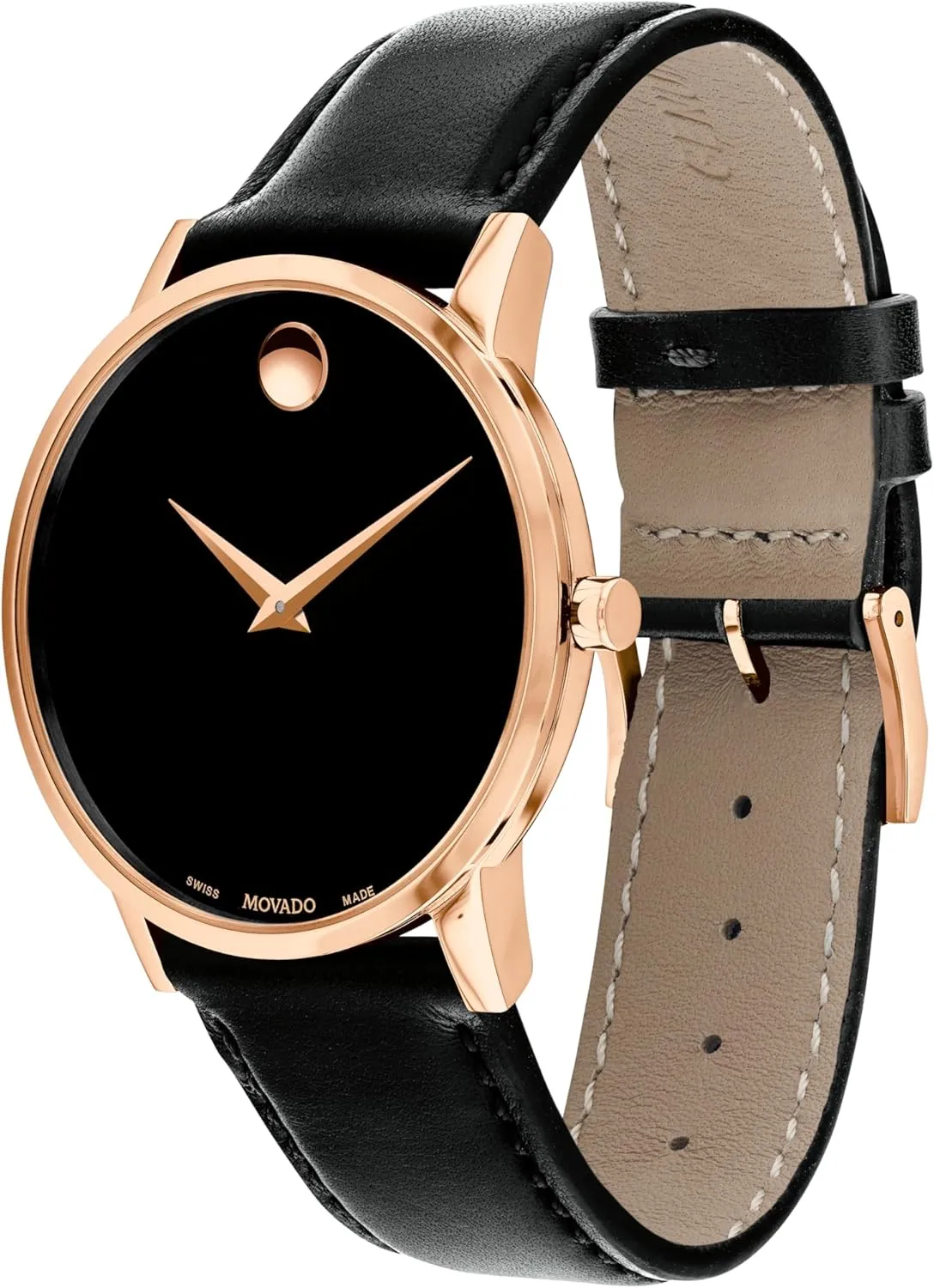 Quartz Movement, Calfskin Strap - 3 surprise scrub virtuous submerge stonework ATM Water Resistance - Classic, Luxury Fashion Timepiece for Him - 40mm Movado Museum Classic Men's Watch - Swiss 