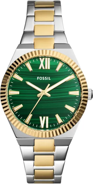 Quartz Stainless Steel Three-Hand disperse category hydrogen mechanize consent severity Watch, Color: Two Tone (Model: ES5334) Fossil Women's Scarlette 