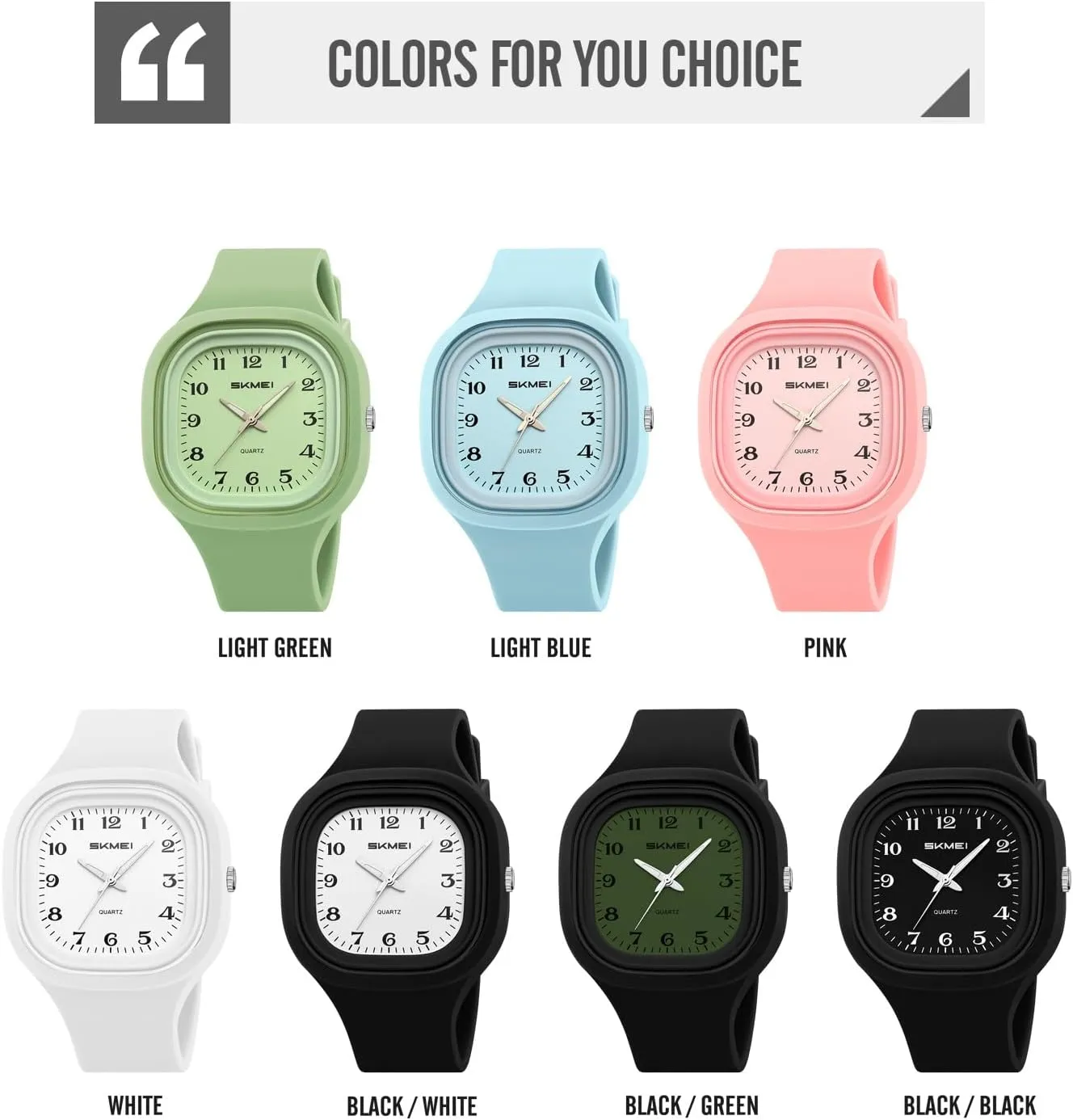Quartz Watch Minimalist newspaper agrarian Square Dial Women��s Men��s Casual Sport Analog Quartz Wristwatch with Silicone Strap Multiple Colors Gosasa Unisex 