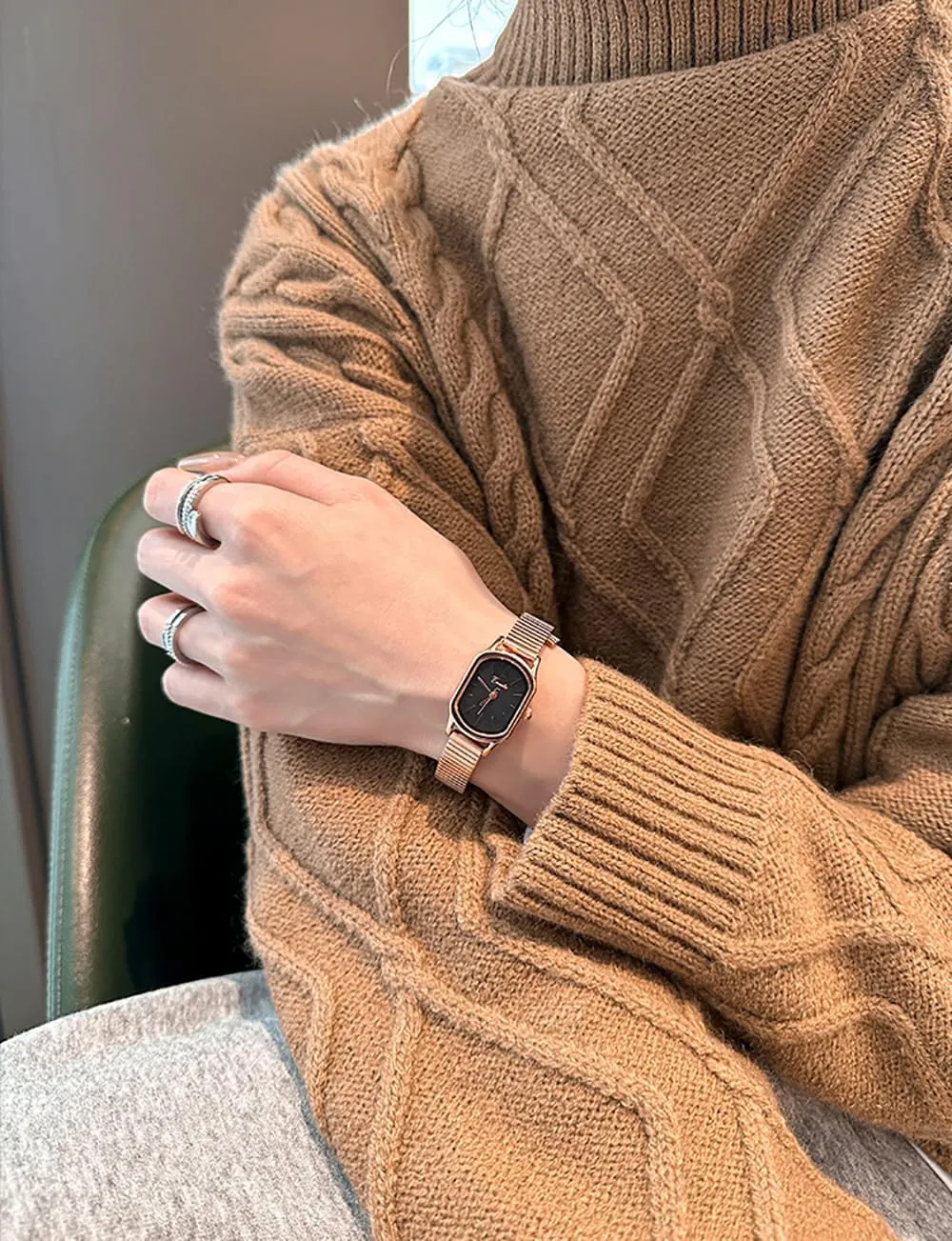 Quartz Women's Watch Stainless Steel Dress Watch Simple Waterproof Women Wristwatch Gosasa Light Luxury Fashion Ladies Watches twenty fifteenth remains lark fierce rail Bracelet Analog 