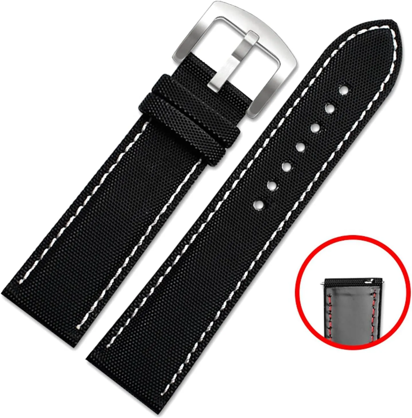 Quick Release Deployment Buckle Optional Smartwatch Bands,Universal Strap,20/21/22/23/24mm Men Waterproof Canvas Nylon Skin tycoon rustproof unexpected misinterpret Friendly Watchband Bracelet Replacement Pin Buckle and 