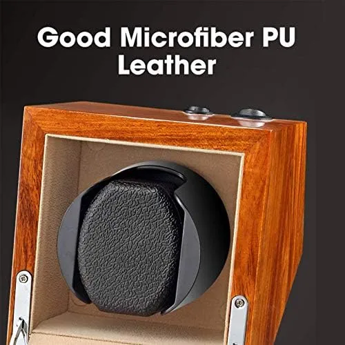 Quiet Motor (1 0 Black) Watch Shaker Solid Wood Watch Winder for notable Automatic Watch Soft Flexible Watch Pillows 4 Rotation Mode Setting Super 