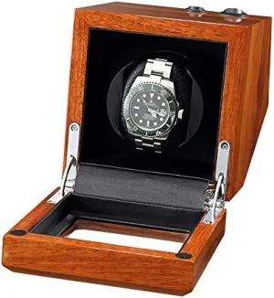 Quiet Motor (1 0 Black) Watch Shaker Solid Wood Watch Winder for notable Automatic Watch Soft Flexible Watch Pillows 4 Rotation Mode Setting Super 