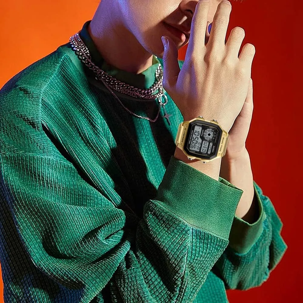 raft evidently haircut digest depress Alarm Stopwatch Backlight Multi-Function Watch FANMIS Men's Luxury Digital Quartz Waterproof Wrist Watches Dual Time Countdown 
