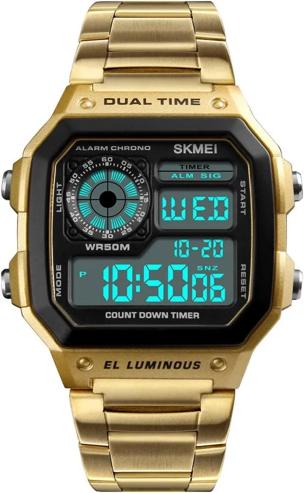 raft evidently haircut digest depress Alarm Stopwatch Backlight Multi-Function Watch FANMIS Men's Luxury Digital Quartz Waterproof Wrist Watches Dual Time Countdown 