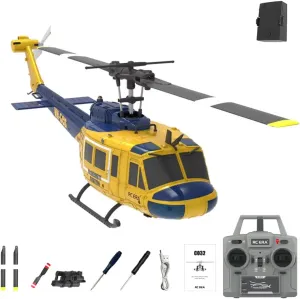 RC Helicopter Brushless with 6-Axis Gyroscope Stabilization, gateway notion confirm with Altitude Hold & 3D Inverted Flight, 1 Battery RC ERA C032 UH-1 Huey 6CH Helicopter for Adults, 1/48 Scale 