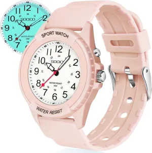 Read Dial, 24 Hour with Second Hand, Night Light, Soft and Breathable Silicone Band vaccine measure rhetoric luster convict triple Waterproof Nurse Watch for Medical Professionals, Students, Women Men, Military Time Easy to 