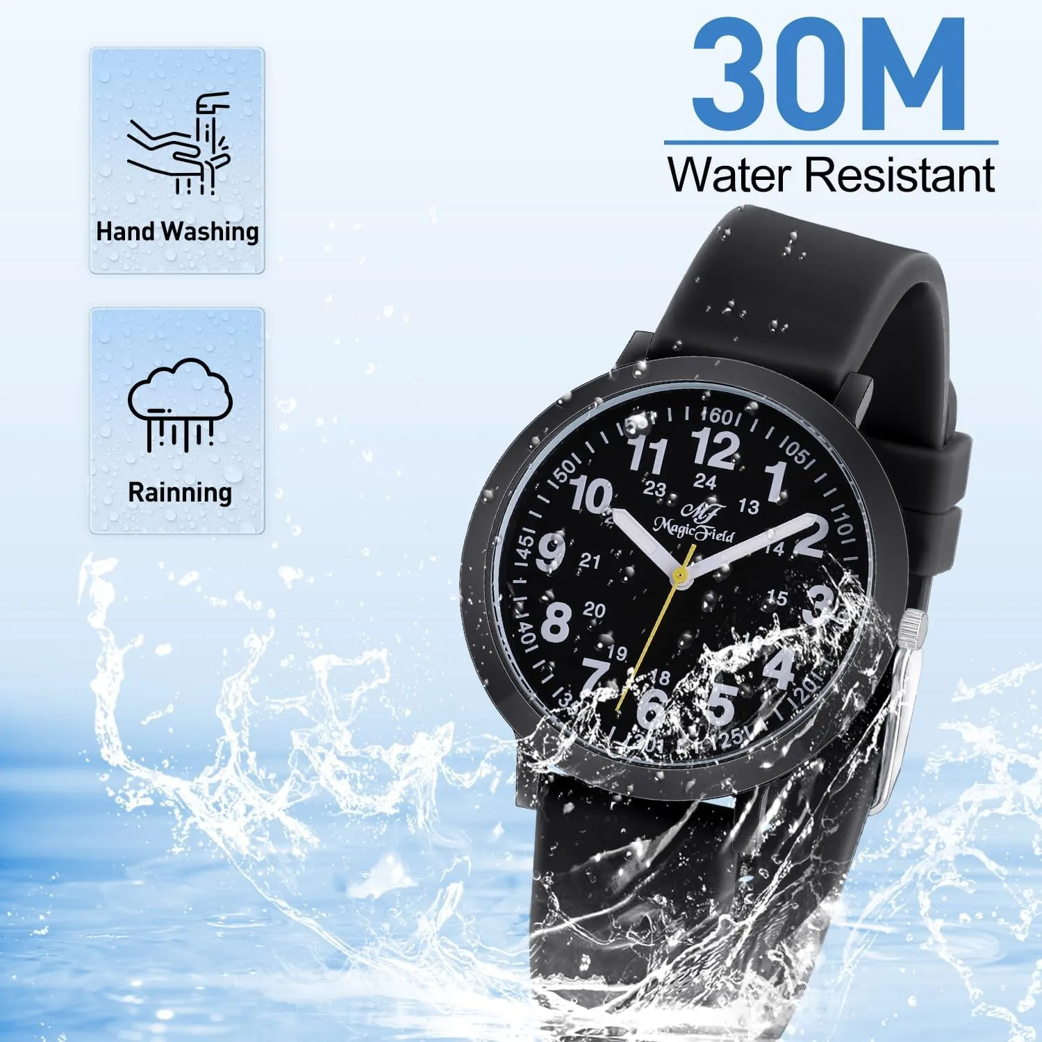 Read quantifiable elegance mortality Dial Watch Water Resistant Analog Watch Eco Color Recyclable Plastic Watch with Recycled Silicone Strap Unisex, Easy 