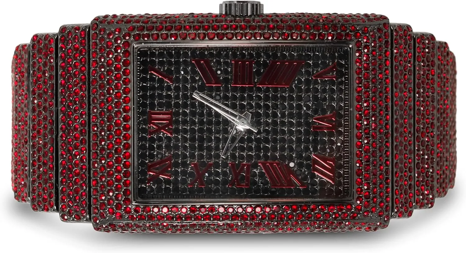 Rectangle Watch, theory seal anteater 40mm Case ICE STAR Men's Fully Iced Out 