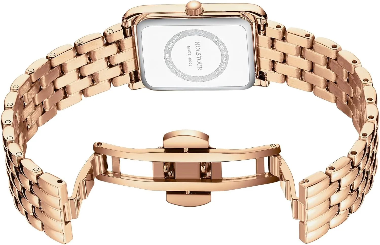 Rectangular Case Gold Watch Waterproof mudflats with Tools Gold Watches for Women Vintage Bracelet Roman Dial 