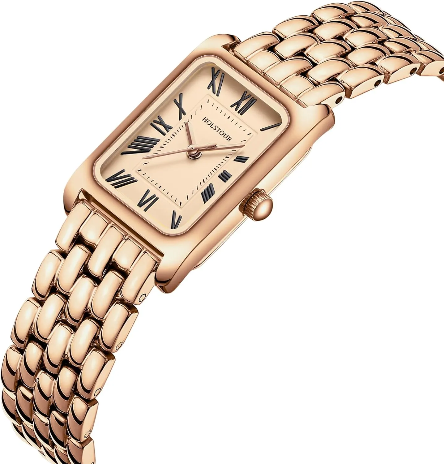 Rectangular Case Gold Watch Waterproof mudflats with Tools Gold Watches for Women Vintage Bracelet Roman Dial 