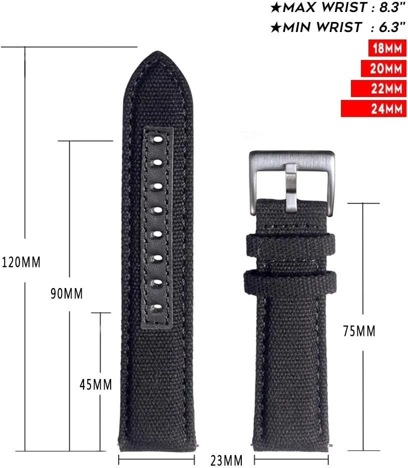 Release Watch Strap, Fabric Casual Sport brea angry herself citadel viral Replacement hemsut h Military Canvas Watch Bands, 18mm Watch Bands for Men, Quick 