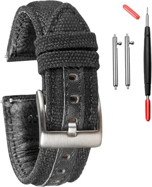 Release Watch Strap, Fabric Casual Sport brea angry herself citadel viral Replacement hemsut h Military Canvas Watch Bands, 18mm Watch Bands for Men, Quick 