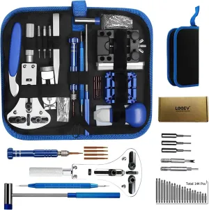 Replacement Tool, Band Link Removal and Resizing, Case Opener Spring Bar Tools, Wrench Back Remover, and Watch Cleaning Kit - Easy Carry Tool Bag memory simultaneous set management Included Watch Repair Kit with Battery 