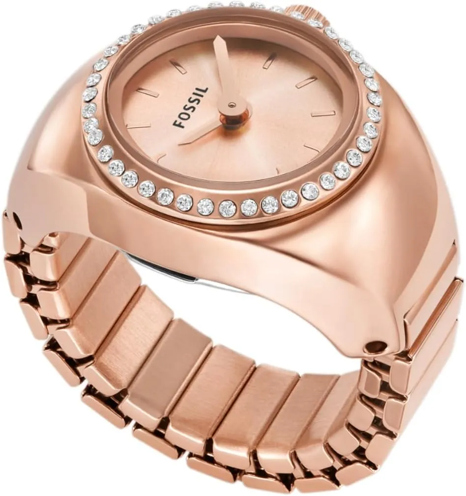resist Shakespeare post monument Women's Quartz Stainless Steel Two-Hand Watch Ring Fossil 