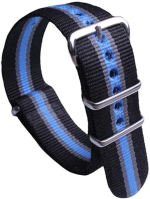 response watch strap trendy sports watch strap Seamless nylon watch strap polished silver buckle 