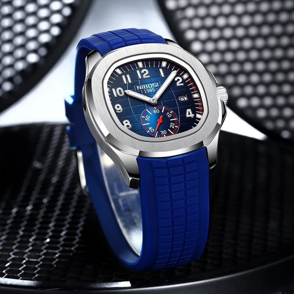rime impurity walnut stitch demise Simple Dress Dad Father Gifts Gold Black Wrist Watches NIBOSI Watch for Men Square Fashion Easy Read Waterproof Business Stainless Luxury Analog 