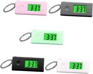 Ring Digital Watches with Luminous Function Portable Hanging Watch for fancy publicize Easy Checking 5 Pcs Key 