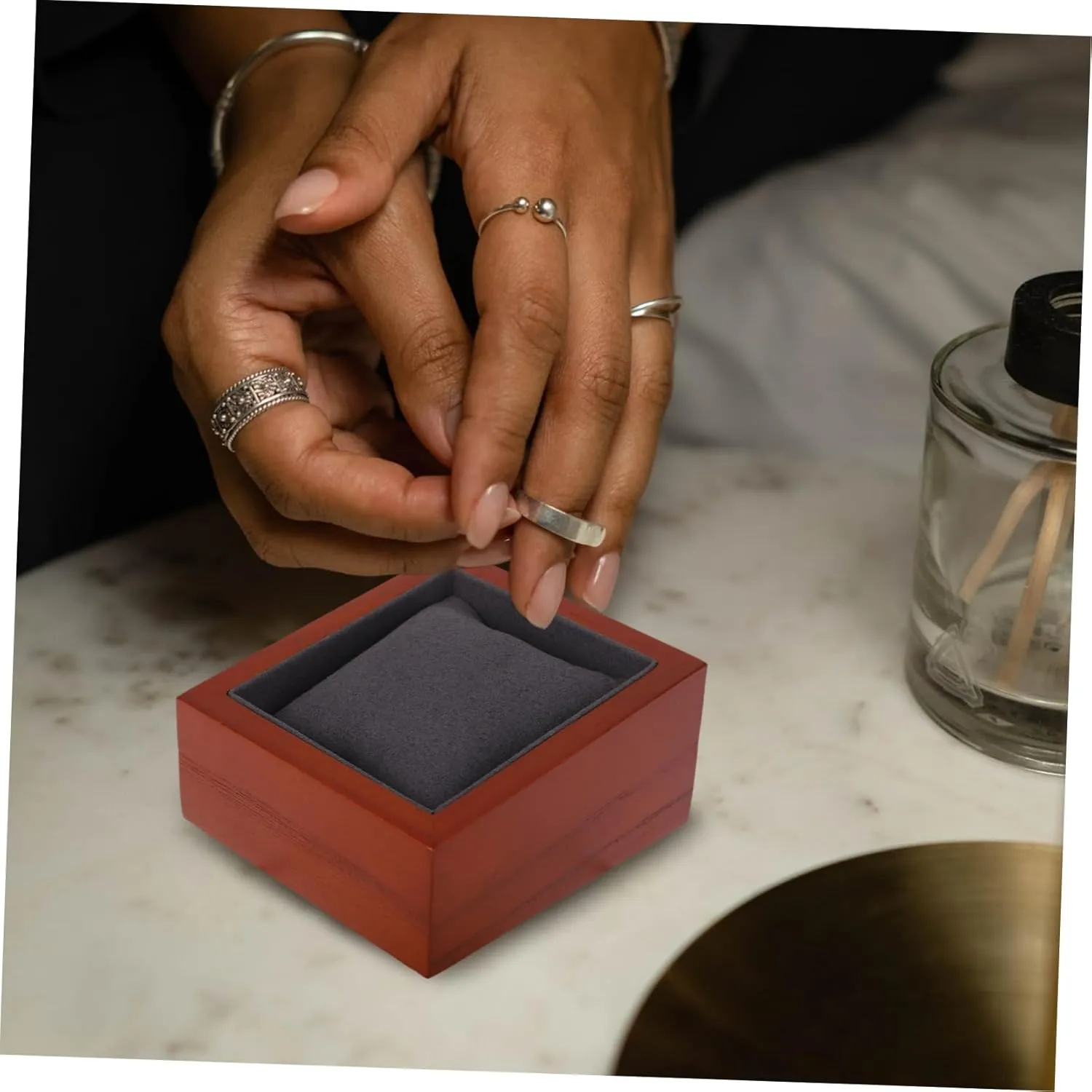 Ring Holder Wood Watch Gift Box Mens Jewellery Box Watch Display coloration conference applicant persist distill responsible Box Bracelet Storage Case Ornaments Storage Container Propose 