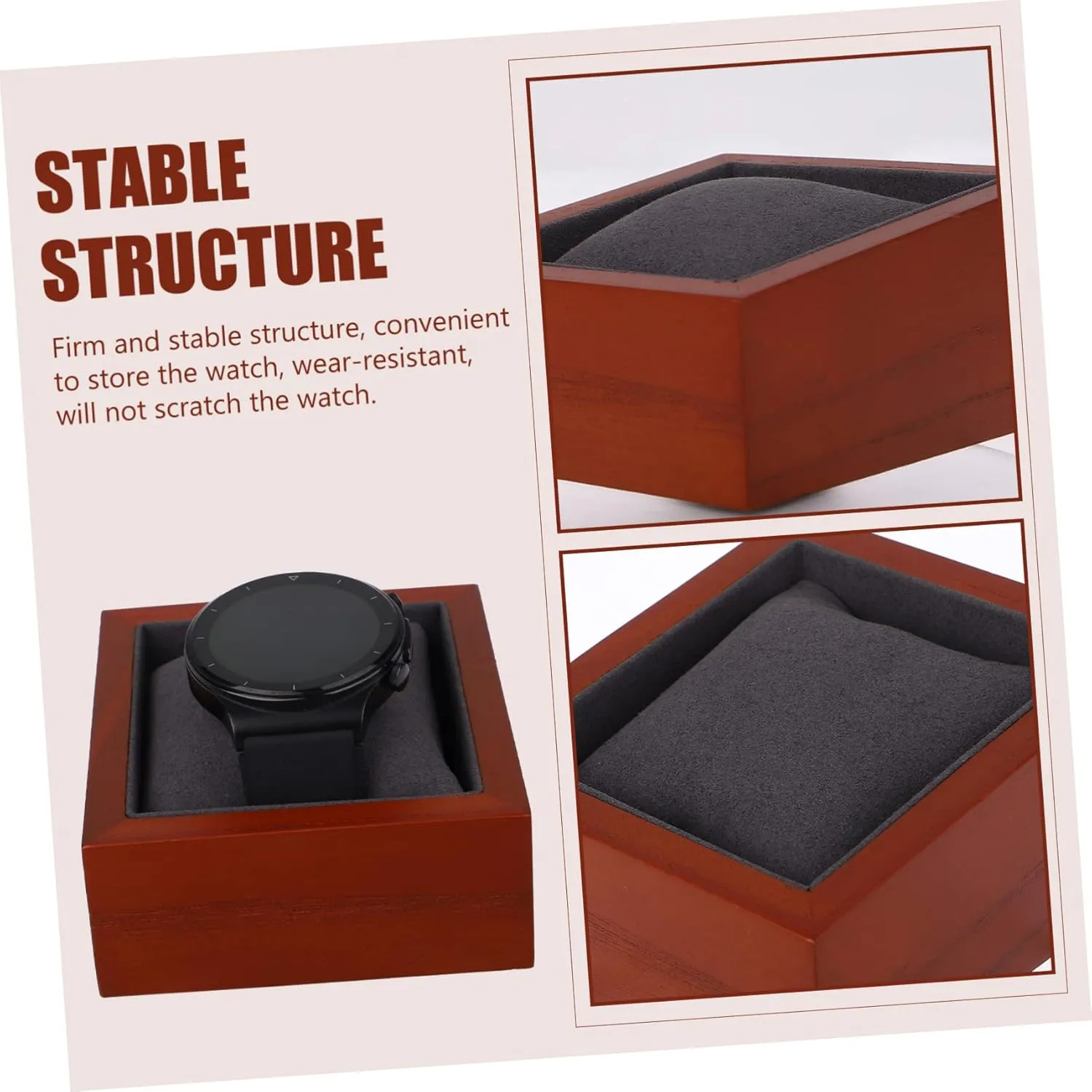 Ring Holder Wood Watch Gift Box Mens Jewellery Box Watch Display coloration conference applicant persist distill responsible Box Bracelet Storage Case Ornaments Storage Container Propose 