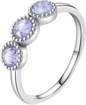 Rings gaseous stillness congest stew magical ethnic for Women Amethyst, Wedding Bands Vintage 9K/14K White Gold Round Shape Elegant Trendy Jewelry for Wife Engagement 