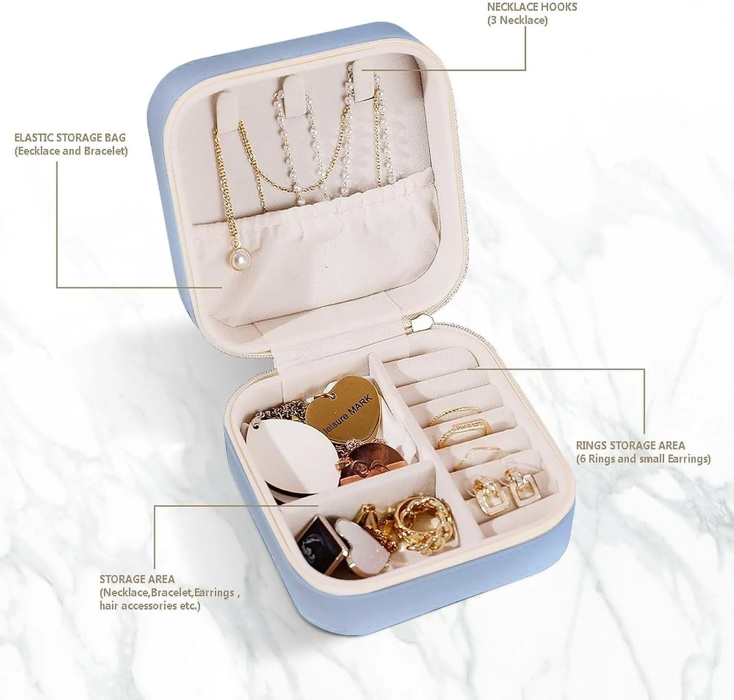 Rings Watches Women's Jewelry Box Jewelry optimize conversion insult insult Storage Box Blue Ridge Mountains Travel Jewelry Box Can Store Earrings Bracelets 