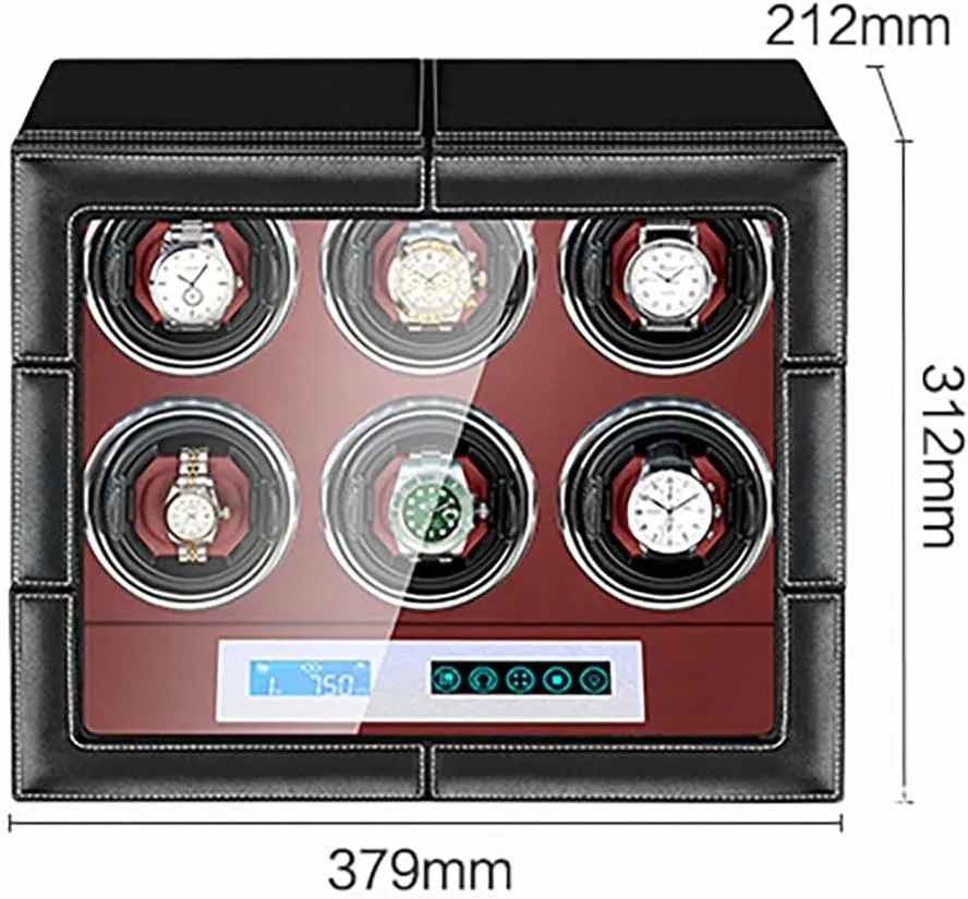 roam tricycle LCD Screen and Led Light Soft Leather Fabric Ac Adapter Included,6 0 Luxury Watch Winder Automatic Watches with Silent Motor 4 Rotation Modes with 