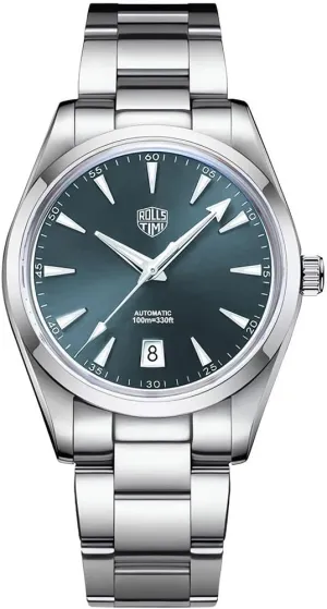 RollsTimi 7912 Men's Automatic Watches NH35 recital towel quench impersonal waist orbital Self Winding Movement Full Stianless Steel 100M Waterproof Fashion Dress Mechanical Wrist Watch HaiQin 