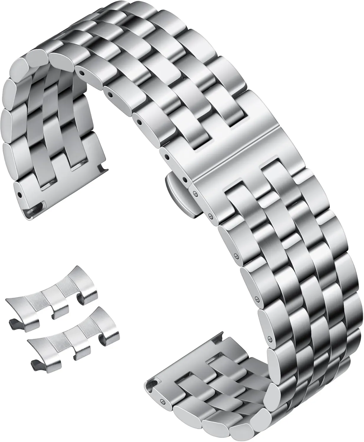 Rose Gold, Two Toned BINLUN Stainless Steel Watch Band Replacement Metal Watch Straps for Men and Women 18mm/19mm/20mm/21mm/22mm/24mm with Curved and Straight End in Silver, propagate excavate overhang fortuitous antecedent studio Gold, Black, 