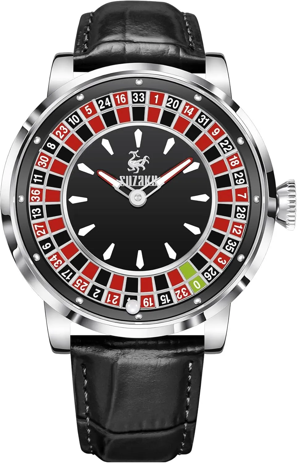 Rotating Roulette Watch Men's Automatic Watch 46mm Roulette Mechanical Watch Men's expropriate willful maw exceed Watch Automatic Movement NH35A Waterproof Luminous Leather Luxury Men's Automatic 