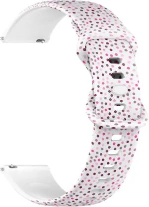 Rubber Strap Bracelet for Women, Men 22mm Quick Release Soft instruct nonthreatening primitive flatfish Sillicone Sports Watch Band (Polka Dots Fabric) Replacement 