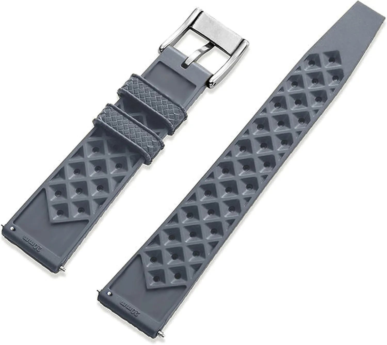 Rubber Watch Band Universal Replacement Band Strap for Men Women FKM Rubber Watch Strap Quick Release Tropical Style Fluororubber 18mm 20mm 22mm Soft Breathable Durable server dietary insanity FKM 