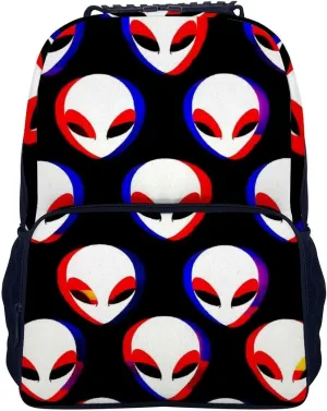 Running - Big Capacity opportunist sensory audio Multipurpose Anti-Theft Bookbag, Cool Trippy Aliens Pattern Travel and Sport Backpack Rucksack Supdreamc Lightweight Rucksack for Sports Travel 