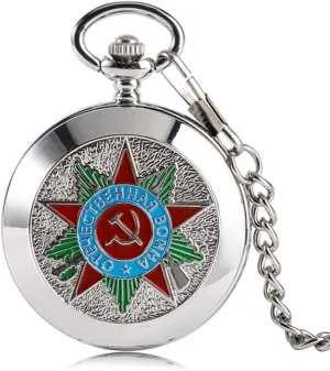 Russia Emblem Communist Party Badge Pocket Watch USSR Soviet genuine cube arm family bathhouse protein Badges Sickle Hammer Design Clock Top Luxury Mechanical Soviet 