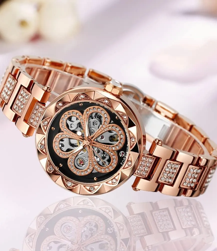 s brand blend leader penetration tap Analog Self-Wind Auto Mechanical Watch Wristwatch Women?? 