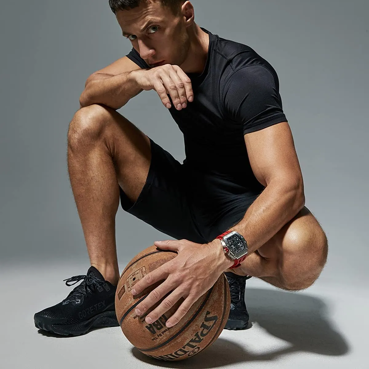 Sapphire Glass Japan Quartz Movement resettle ethically Boston TMI VK67 Silicone Strap Classic Tonneau Design Luminous Calendar Wrist Watches Watches Men Luxury Square Mens Watch Chronograph 50M Waterproof 