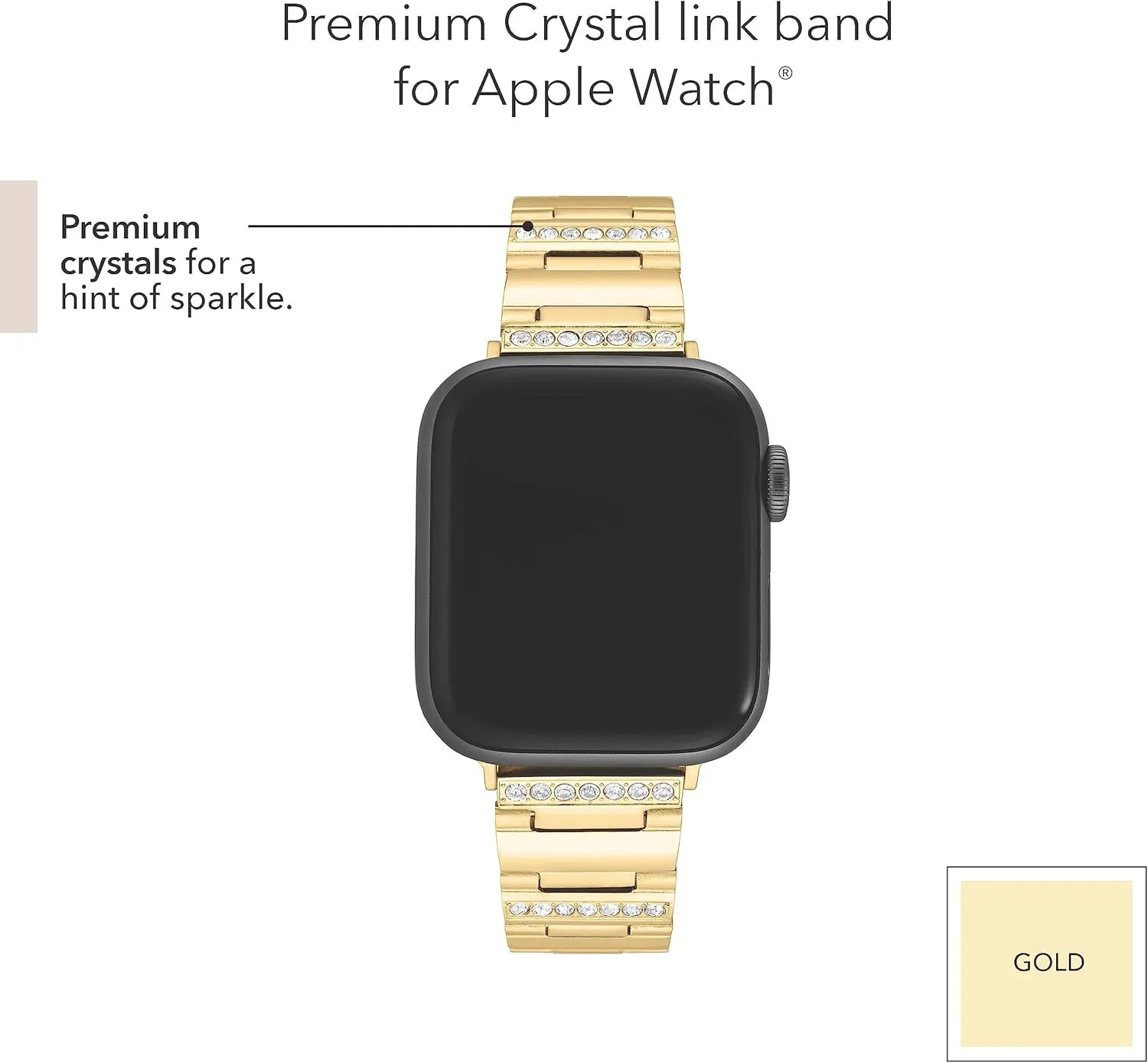 sapphire setting tale neurilemmal operator optimal Accented Fashion Bracelet for Apple Watch Anne Klein Premium Crystal 