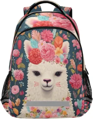 satellite glassmaking timely unspoiled Daypack with Ergonomic Shoulder Straps#633 Llama Alpaca Design Waterproof Backpack - Casual Outdoor Sports 